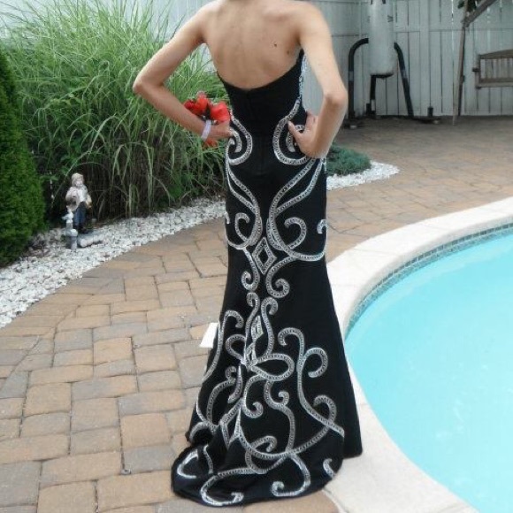 Jovani black beaded dress - Picture 1 of 5